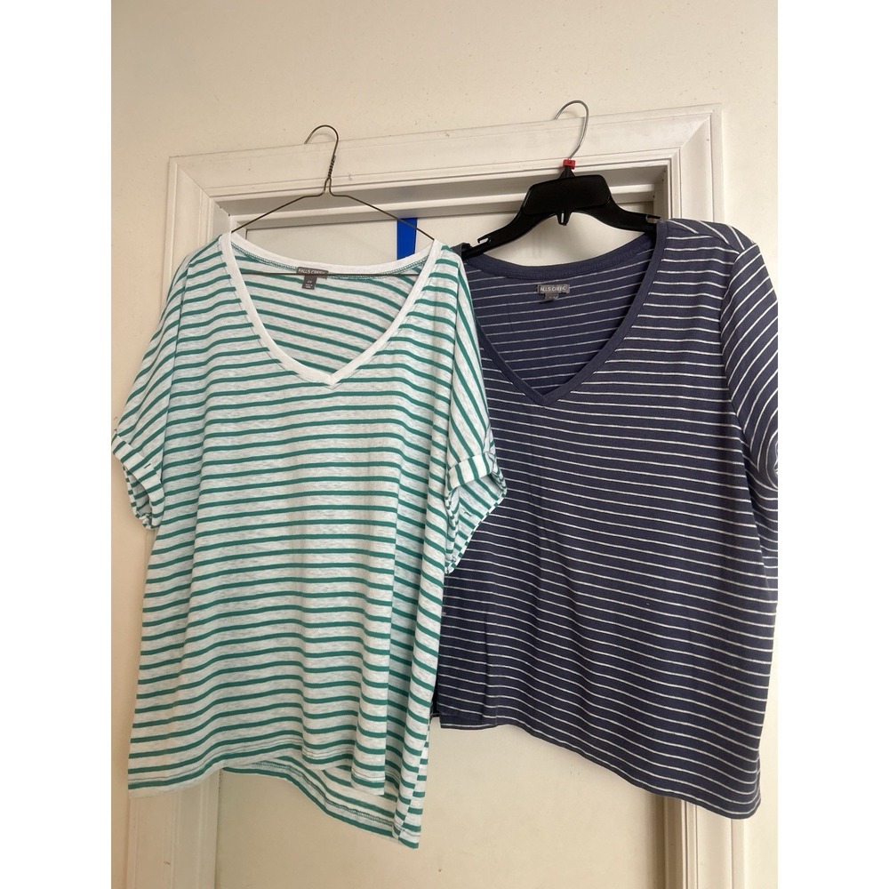 2 Falls Creek Women's Cotton Shirts Size 2XL Short Sleeve